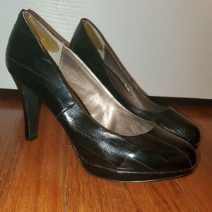 Black Leather Heels